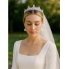 imageSWEETV Dante Enchanted Leaf TiaraCrowns for Women Zircon Queen Crown Wedding Tiaras for Bride Princess Tiara Headpieces Headband for Birthday Quinceanera Pageant PromDante Enchanted Leaf