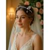 imageSWEETV Wyatt Butterfly TiaraCrowns for Women Zircon Queen Crown Wedding Tiaras for Bride Princess Tiara Headpieces Headband for Birthday Quinceanera Pageant PromWyatt Butterfly