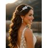 imageSWEETV Wyatt Butterfly TiaraCrowns for Women Zircon Queen Crown Wedding Tiaras for Bride Princess Tiara Headpieces Headband for Birthday Quinceanera Pageant PromTyrell Zircon Blossom