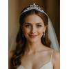 imageSWEETV Wyatt Butterfly TiaraCrowns for Women Zircon Queen Crown Wedding Tiaras for Bride Princess Tiara Headpieces Headband for Birthday Quinceanera Pageant PromClytie