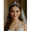 imageSWEETV Wyatt Butterfly TiaraCrowns for Women Zircon Queen Crown Wedding Tiaras for Bride Princess Tiara Headpieces Headband for Birthday Quinceanera Pageant PromTatiana