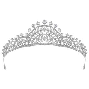 imageSWEETV Dante Enchanted Leaf TiaraCrowns for Women Zircon Queen Crown Wedding Tiaras for Bride Princess Tiara Headpieces Headband for Birthday Quinceanera Pageant PromIqra Regal Laurel
