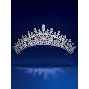 imageSWEETV Dante Enchanted Leaf TiaraCrowns for Women Zircon Queen Crown Wedding Tiaras for Bride Princess Tiara Headpieces Headband for Birthday Quinceanera Pageant PromAmira Floral Majesty
