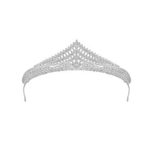 imageSWEETV Dante Enchanted Leaf TiaraCrowns for Women Zircon Queen Crown Wedding Tiaras for Bride Princess Tiara Headpieces Headband for Birthday Quinceanera Pageant PromKeisha Radiant Cascade