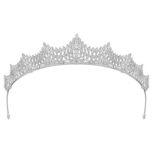 imageSWEETV Dante Enchanted Leaf TiaraCrowns for Women Zircon Queen Crown Wedding Tiaras for Bride Princess Tiara Headpieces Headband for Birthday Quinceanera Pageant PromCory Majestic Vine