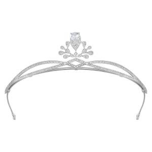 imageSWEETV Wyatt Butterfly TiaraCrowns for Women Zircon Queen Crown Wedding Tiaras for Bride Princess Tiara Headpieces Headband for Birthday Quinceanera Pageant PromTatiana