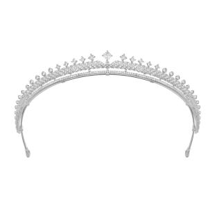 imageSWEETV Wyatt Butterfly TiaraCrowns for Women Zircon Queen Crown Wedding Tiaras for Bride Princess Tiara Headpieces Headband for Birthday Quinceanera Pageant PromAishah Zircon Cascade