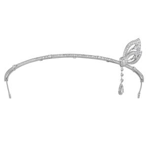 imageSWEETV Wyatt Butterfly TiaraCrowns for Women Zircon Queen Crown Wedding Tiaras for Bride Princess Tiara Headpieces Headband for Birthday Quinceanera Pageant PromWyatt Butterfly