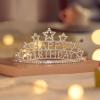 imageSWEETV Birthday Girl Sash Rhinestone Silver Toddler Princess Headband for Birthday Party Photograph