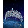 imageSWEETV Enchanted Fairytale Princess Radiance Princess Tiara Tiaras and Crowns for Women Crystal Queen Crown Rhinestone Princess Crown Headpieces Ariel CrownElsa