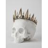 imageSWEETV Gothic Crowns for Women Black Tiara Queen Crown Witch Hair Accessories for Costume Halloween Prom Party Gold