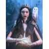 imageSWEETV Gothic Crowns for Women Black Tiara Queen Crown Witch Hair Accessories for Costume Halloween Prom Party Silver