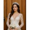 imageSWEETV Hannah Wedding TiaraCrowns for Women Zircon Queen Crown Wedding Tiaras for Bride Princess Tiara Headpieces Headband for Birthday Quinceanera Pageant PromSinead Zircon