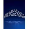 imageSWEETV Mechtilde Cubic Zirconia TiaraCrowns for Women Zircon Queen Crown Wedding Tiaras for Bride Princess Tiara Headpieces Headband for Birthday Quinceanera Pageant PromEryn Celestial Star