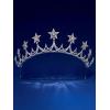 imageSWEETV Mechtilde Cubic Zirconia TiaraCrowns for Women Zircon Queen Crown Wedding Tiaras for Bride Princess Tiara Headpieces Headband for Birthday Quinceanera Pageant PromAya Starry Zircon