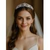 imageSWEETV Mechtilde Cubic Zirconia TiaraCrowns for Women Zircon Queen Crown Wedding Tiaras for Bride Princess Tiara Headpieces Headband for Birthday Quinceanera Pageant PromBibi Imperial Zircon