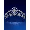 imageSWEETV Princess Pearl TiaraCrowns for Women Zircon Queen Crown Wedding Tiaras for Bride Princess Tiara Headpieces Headband for Birthday Quinceanera Pageant PromChloe Stars