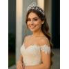 imageSWEETV Princess Pearl TiaraCrowns for Women Zircon Queen Crown Wedding Tiaras for Bride Princess Tiara Headpieces Headband for Birthday Quinceanera Pageant PromChloe Stars