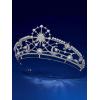 imageSWEETV Princess Pearl TiaraCrowns for Women Zircon Queen Crown Wedding Tiaras for Bride Princess Tiara Headpieces Headband for Birthday Quinceanera Pageant PromChloe Stars