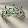 imageSWEETV Queen Crown for WomenWedding Tiara for BridePrincess TiaraQuinceanera Pageant Crown DiademGreen