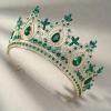 imageSWEETV Queen Crown for WomenWedding Tiara for BridePrincess TiaraQuinceanera Pageant Crown DiademGreen