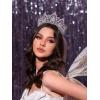 imageSWEETV Queen Crown for WomenWedding Tiara for BridePrincess TiaraQuinceanera Pageant Crown DiademMulticolored