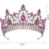 imageSWEETV Queen Crown for WomenWedding Tiara for BridePrincess TiaraQuinceanera Pageant Crown DiademPurple2