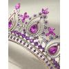 imageSWEETV Queen Crown for WomenWedding Tiara for BridePrincess TiaraQuinceanera Pageant Crown DiademPurple2