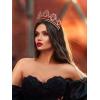 imageSWEETV Queen Crown for WomenWedding Tiara for BridePrincess TiaraQuinceanera Pageant Crown DiademRed