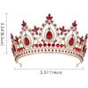 imageSWEETV Queen Crown for WomenWedding Tiara for BridePrincess TiaraQuinceanera Pageant Crown DiademRed