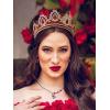 imageSWEETV Queen Crown for WomenWedding Tiara for BridePrincess TiaraQuinceanera Pageant Crown DiademRed