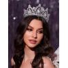 imageSWEETV Queen Crown for WomenWedding Tiara for BridePrincess TiaraQuinceanera Pageant Crown DiademSilver
