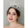 imageSWEETV Queen Crown for WomenWedding Tiara for BridePrincess TiaraQuinceanera Pageant Crown DiademSilver