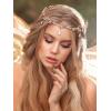 imageSWEETV Rhinestone Leaf Wedding Crown Headband for Brides Crystal Pendent Fairy Tiara Headband for Wedding Prom BirthdayMulticolored