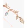 imageSWEETV Rhinestone Leaf Wedding Crown Headband for Brides Crystal Pendent Fairy Tiara Headband for Wedding Prom BirthdayMulticolored