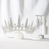 imageSWEETV Tiaras and Crowns for Women 2Pack Wedding Tiara Earrings Crystal Queen Crown Jewelry Set Costume Jewelry Set for Birthday Party Halloween Prom Pageant for Ages 15SilverSilver