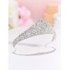 imageSWEETV Anastasia Tiaras and Crowns for Women Wedding Tiara for Bride Rhinestone Queen Crown Silver Crystal Princess Headpieces for Prom Costume PartySilver