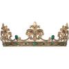 imageSWEETV Fleurdelis King Crown for Men Royal Prince Tiara Headwear for Medieval RoyalcoreKnightVikingHalloween CostumeStyle1 Goldgreen