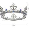 imageSWEETV Fleurdelis King Crown for Men Royal Prince Tiara Headwear for Medieval RoyalcoreKnightVikingHalloween CostumeStyle1 Goldgreen