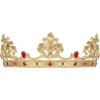 imageSWEETV Fleurdelis King Crown for Men Royal Prince Tiara Headwear for Medieval RoyalcoreKnightVikingHalloween CostumeStyle1 Goldred
