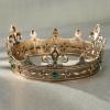 imageSWEETV Fleurdelis King Crown for Men Royal Prince Tiara Headwear for Medieval RoyalcoreKnightVikingHalloween CostumeStyle2 Goldgreen