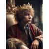 imageSWEETV Fleurdelis King Crown for Men Royal Prince Tiara Headwear for Medieval RoyalcoreKnightVikingHalloween CostumeStyle2 Goldred