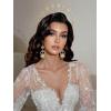 imageSWEETV Gold Halo Crowns for Women Star Tiara and Dangle Earrings Set Wedding Headband Goddess Headpiece for Cosplay Halloween Costume Photoshoot