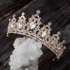 imageSWEETV Jeweled Tiaras and Crowns for Women Crystal Queen Crown Silver Wedding Tiara for Bride Metal Birthday Quinceanera Pageant Prom Headpieces01 Rose Gold