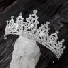 imageSWEETV Jeweled Tiaras and Crowns for Women Crystal Queen Crown Silver Wedding Tiara for Bride Metal Birthday Quinceanera Pageant Prom Headpieces01 Silver