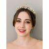 imageSWEETV Jeweled Wedding Tiaras and Crowns for Women Metal Princess Tiara Queen Crown for Bride Bridal Headpieces for Birthday Quinceanera Pageant PromGoldClear