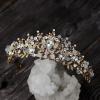 imageSWEETV Jeweled Wedding Tiaras and Crowns for Women Metal Princess Tiara Queen Crown for Bride Bridal Headpieces for Birthday Quinceanera Pageant PromGoldClear