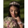 imageSWEETV Jeweled Wedding Tiaras and Crowns for Women Metal Princess Tiara Queen Crown for Bride Bridal Headpieces for Birthday Quinceanera Pageant PromGoldPink
