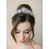 imageSWEETV Jeweled Wedding Tiaras and Crowns for Women Metal Princess Tiara Queen Crown for Bride Bridal Headpieces for Birthday Quinceanera Pageant PromSilverClear