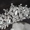 imageSWEETV Jeweled Wedding Tiaras and Crowns for Women Metal Princess Tiara Queen Crown for Bride Bridal Headpieces for Birthday Quinceanera Pageant PromSilverClear